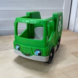 Little People Green Toy Recycling Truck w/o figure